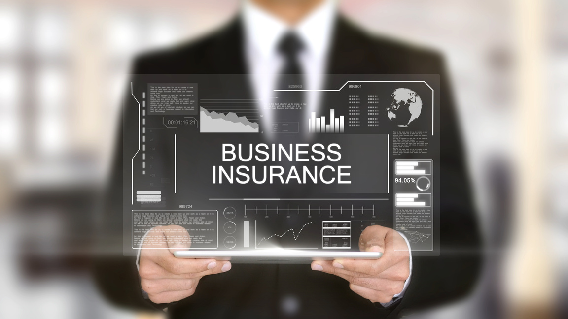 Business Insurance, Hologram Futuristic Interface, Augmented Virtual Reality